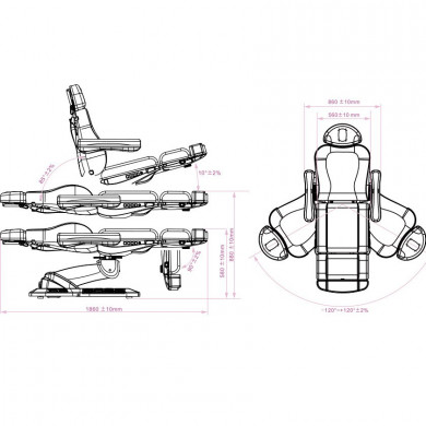Кресло "MK Nico" косметологическое