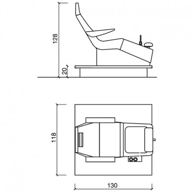 Педикюрный СПА комплекс "STREAMLINE PIPELESS DECK SHIATSU"