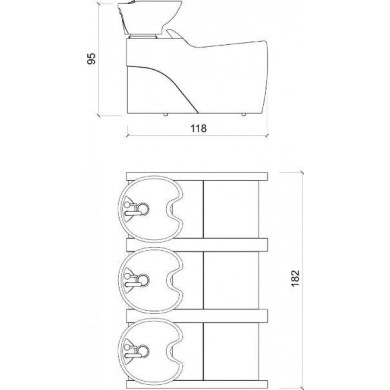 Мойка парикмахерская "FLATIRON 3P"