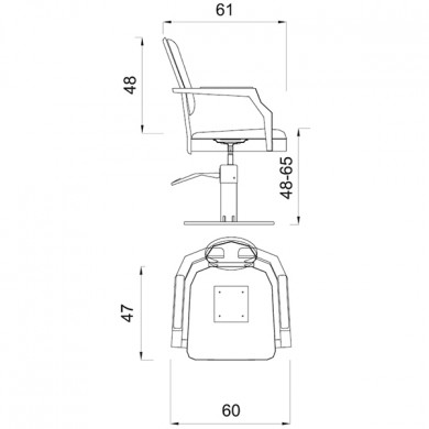 Кресло парикмахерское "Louis 8"